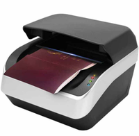 Scanner de documents OCR de bureau mains libres USB pour passeports et cartes d'identité avec fonctions anti-contrefaçon MRZ et de vérification croisée