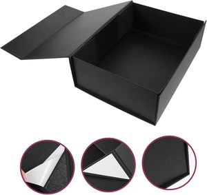 Logo Lớn Gấp Ráp Các Tông Bé Màu Đen Quà Tặng Sang Trọng Bao Bì Cứng Nhắc Từ Hộp Giấy Với Nắp Cho Doanh Nghiệp Nhỏ - Product Image 4