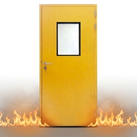 Porte d'accès hospitalière moderne en acier inoxydable, résistante au feu, avec moustiquaire en fibre de verre, 20-180 minutes de résistance au feu