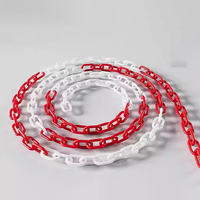Chaîne de sécurité en PVC rouge et blanc HDPE de 6 mm de diamètre pour la protection routière