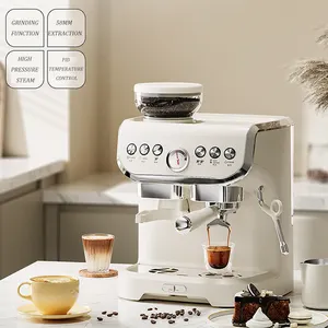 Home 19bar arabischer Espresso Kaffee Cappuccino Maker eine automatische Espresso maschine braut Kaffee mit Mühle