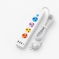 Cable de Extensión con Enchufe Europeo de 10 A y 250 V, 4 Tomas de Corriente, Regleta de Alimentación Universal con Indicador de Encendido/Apagado para el Hogar y la Oficina