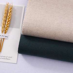 Mềm mại thoải mái nhiều màu tùy chọn dày hai mặt vải len nữ áo khoác mùa đông vải len - Product Image 3