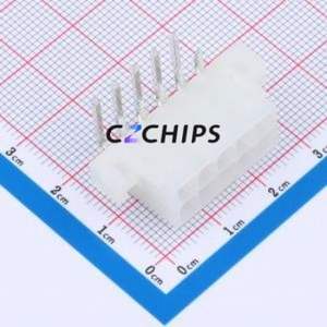 DLL-5569F-10AW Wire-to-Board Pin Header Bent Lead Through Hole,P=4.2mm Connector 2x5P 4.2mm Right Angle Insert 10P - Product Image 1