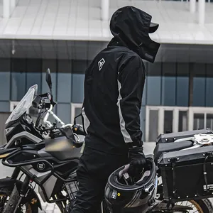 Ensemble imperméable moto : veste et pantalon anti-pluie pour camping, randonnée, pêche – Imperméable pour motard - Product Image 4