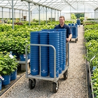 Conteneurs de pépinière en plastique extra larges de 10, 15 et 20 gallons pour la plantation d'arbres et de plantes spécifiques