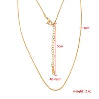 Chaîne serpent ronde en acier inoxydable plaqué or 18 carats, 40+5cm, 1mm/1.5mm, pour accessoires de collier et bijoux DIY