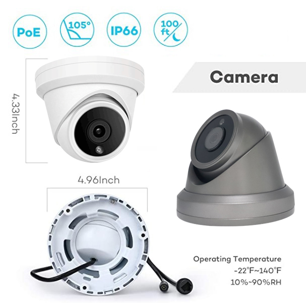 Hot Sale Hik Compatible 4K 8MP Network Turret Dome POE IP Security Camera 2.8mm Audio Night Vision AI Human & Vehicle Detection · image 3