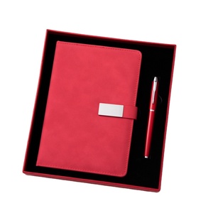 Weiches Gefühl A5 Schaf <span class=keywords><strong>Papen</strong></span> Metall Zeichnung schnalle Laser gravur Logo Notebook Stift 2-teiliges Geschenkbox-Set - Product Image 1