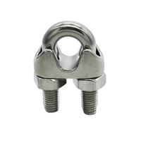 Pince de câble métallique forgée en acier inoxydable DIN 741 pince de câble métallique à boulon en U pinces de câble métallique pour connexions d'extrémité de câble