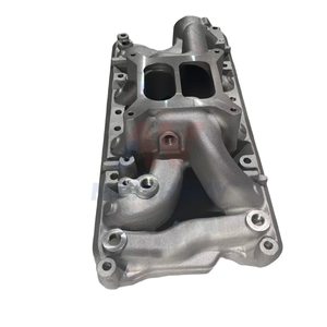Collecteur d'admission à double plan MATCHWAY SBF en aluminium satiné, à carburateur, nouvellement usiné par CNC pour moteur Small Block 260 289 302 V8 - Product Image 5