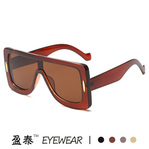 Y2K Futuristic <b>Oversized</b> <b>Sunglasses</b> Women UV400 PC Frame Grey Outdoor Fashion Glasses - Product Image 4
