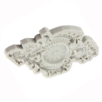 Cetakan Silikon DIY Bentuk Jam Dinding Relief Berbingkai Motif Barok Klasik 3D Ukuran Besar untuk Dekorasi Kue Fondant