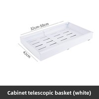 Étagère de rangement multifonctionnelle moderne à double niveau en acier au carbone, coulissante, non pliable, sans perçage, pour tiroir de cuisine rétractable