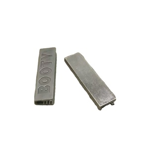 Customized Metal Logo Cord End Tail Clip Zinc Alloy Brand Name Rope Crimp Clamp <strong>Stopper</strong> for Hoodie - Product Image 4