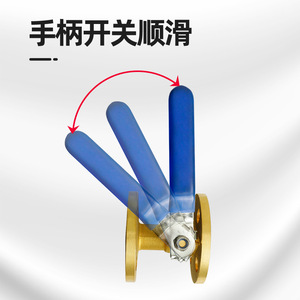 วาล์วบอลแบบหน้าแปลน Q41F-16T ทำจากทองแดงทั้งหมด พร้อมด้ามจับยาว DN25 DN32 แบบหนา ขนาดเส้นผ่านศูนย์กลางเท่ากัน ออกแบบตรงผ่าน ป้องกันการรั่วซึม - Product Image 4