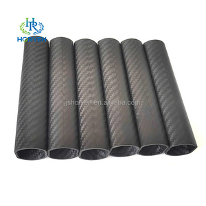 CNC Cut Glossy Matte Finish 3K Twja Plain Round Square Oval Retângulo Tubo De Fibra De Carbono - Product Image 2