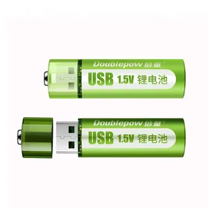 Wiederauf ladbare USB-AA-Lithium batterien, Li-Ionen-Akku 1,5 V / 1800mAH, ECO-freundlich für Fernbedienung, Maus, elektrisch bis