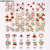 Meilleures ventes 12 grilles cristal ongles accessoires gothique Punk Style sombre ongles strass métal lourd Y2K ongles décorations