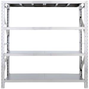 Stainless Steel <b>Storage</b> Rack 4 Tier Adjustable Heavy Duty <b>For</b> Garage Workshop Metal <b>Shelving</b> <b>Unit</b> - Product Image 1