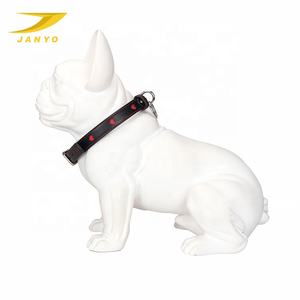 नई आगमन थोक पु चमड़ा हार्ट पैटर्न कॉलर फैशनेबल काले कुत्ते कॉलर - Product Image 6