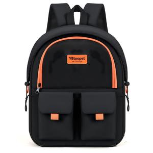 Pet <b>Backpack</b> Carrier Oxford Material Breathable Zipper Closure Olive Orange Color 10kg Capacity for Dogs - Product Image 3