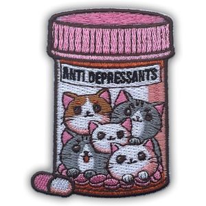 Patch brodé thermocollant anti-dépression pour sacs et vêtements (3 pièces) - Product Image 1