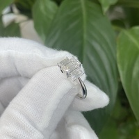 Bagues en diamant de laboratoire émeraude en or 18 carats personnalisées 3 pièces Bijoux de qualité supérieure pour hommes et femmes