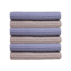 قطعة قماش قطنية متعددة الاستخدامات غير خادشة للسطح بنسيج وافل ناعم للتنظيف - Product Image 2