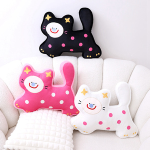 Nuevo Producto, Muestra Gratis, Diseño de Moda, Divertida Almohada de Felpa 3D con Forma de Cara de Gato, Almohada de Felpa con Estampado 3D - Product Image 5