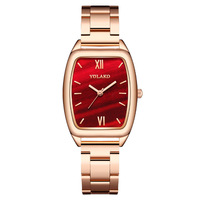 Montre pour femme avec boîtier carré écologique sur mesure, fabriquée en usine, bracelet en acier, mouvement à quartz