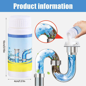 Poudre déboucheur écologique puissant pour canalisations et désobstruant de cuisine, nettoyant pour éviers et toilettes - Product Image 4