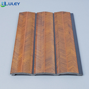 Panneau mural cannelé <span class=keywords><strong>en</strong></span> grain de bois avec ligne dorée, revêtement décoratif 3D pour salon, chambre, fond TV, matériau de rénovation - Product Image 6