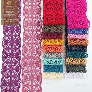 ขายตรงจากโรงงาน ลูกไม้ 20 สีพร้อมส่ง ลูกไม้โพลีเอสเตอร์สำหรับตกแต่งชายเสื้อและปลายแขนเสื้อ ลูกไม้ปักขอบ ขายส่ง - Product Image 1