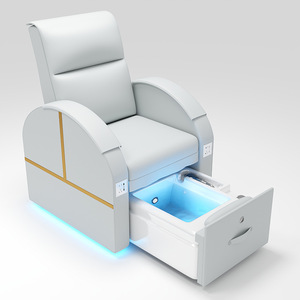 Fauteuil de pédicure électrique entièrement inclinable, fauteuil de spa pour les pieds, siège de salon de manucure réglable avec lampe LED - Product Image 4