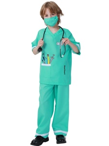 Tenues de jeu de rôle infirmière et médecin pour enfants XJ, ensembles de blouses unisexes pour la maternelle, vêtements de performance, vente chaude transfrontalière - Product Image 5