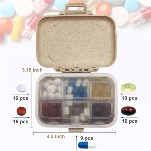 Caja de Pastillas de Plástico de Alta Calidad con 6 Compartimentos de Material Plástico Tipo Trigo - Product Image 2