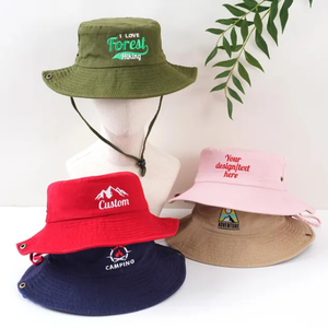 Sombrero de Pescador Unisex de Estilo Vintage con Diseño de Dibujos Animados, Personalizado, de Ala Ancha, 100% Algodón Lavado, Reversible, para Escalada, con Efecto Desgastado, Venta al por Mayor - Product Image 2