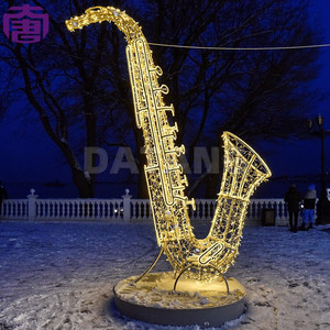ไฟคริสต์มาสรูปทรงเครื่องดนตรี LED พร้อมดนตรีสำหรับตกแต่งงานแต่งงาน - Product Image 6