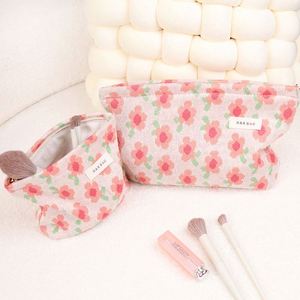 Meilleures ventes : Trousse de maquillage promotionnelle écologique à motif floral, petite trousse de rangement pour sac à main - Product Image 5