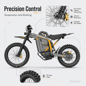 Motocicleta Todoterreno de 11340W y 72V de Alta Potencia para Adultos, Motocross Rápida con Gran Autonomía, Venta al Por Mayor OEM - Product Image 2