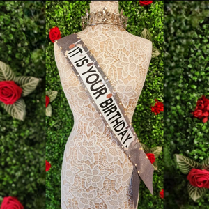 Su misura festa di compleanno stola regalo di raso LED fascia si accende la fascia del mio compleanno - Product Image 6