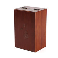 Cajas de Perfume de Madera Marrón con Acabado Brillante y Logotipo Personalizado, Caja de Perfume de Madera de Lujo para un Solo Frasco, Empaque de Regalo