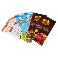 Impression personnalisée affiche en papier promotionnel 70lb couleur A3 dépliant à trois volets dépliant Menu de restaurant