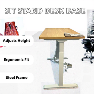 Base de bureau électrique ergonomique moderne de haute qualité à double moteur, extensible, réglable en hauteur sur 3 niveaux, pour bureau assis-debout commercial en acier - Product Image 2