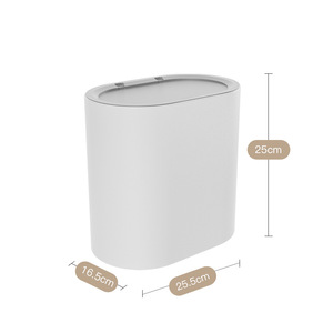 Poubelle de cuisine et salle de bain élégante à couvercle rabattable pour dropshipping Shopify, idéale pour les espaces étroits, bureau et toilettes - Product Image 2
