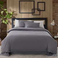 Draps en Polyester bon marché, linge de lit, housse de couette, ensemble de draps de lit pour hôtel et maison