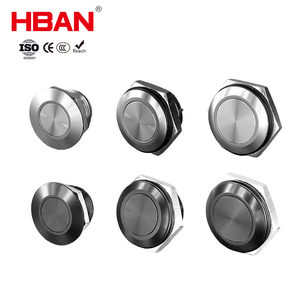 HBAN Ultra İnce 12/16/19mm 1NO Mikro Hareketli Basmalı Düğme Anahtarı IP67 Düz Başlı Endüstriyel Kontrol <span class=keywords><strong>12V</strong></span> Anlık Paslanmaz Çelik - Product Image 1