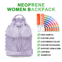Nouvel Arrivage Sac à Dos Bandoulière Personnalisé pour Femme, Sac à Épaule Portable en Nylon avec Cordon de Serrage, Sac en Néoprène Solide