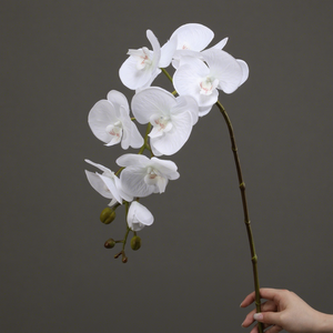 H-1078 Hochwertige 100cm Künstliche Phalaenopsis-<span class=keywords><strong>Orchidee</strong></span> mit Echtem Latex-Touch und Feuchtigkeitseffekt, Dekorative Blume - Product Image 1
